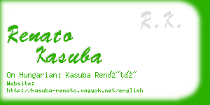 renato kasuba business card